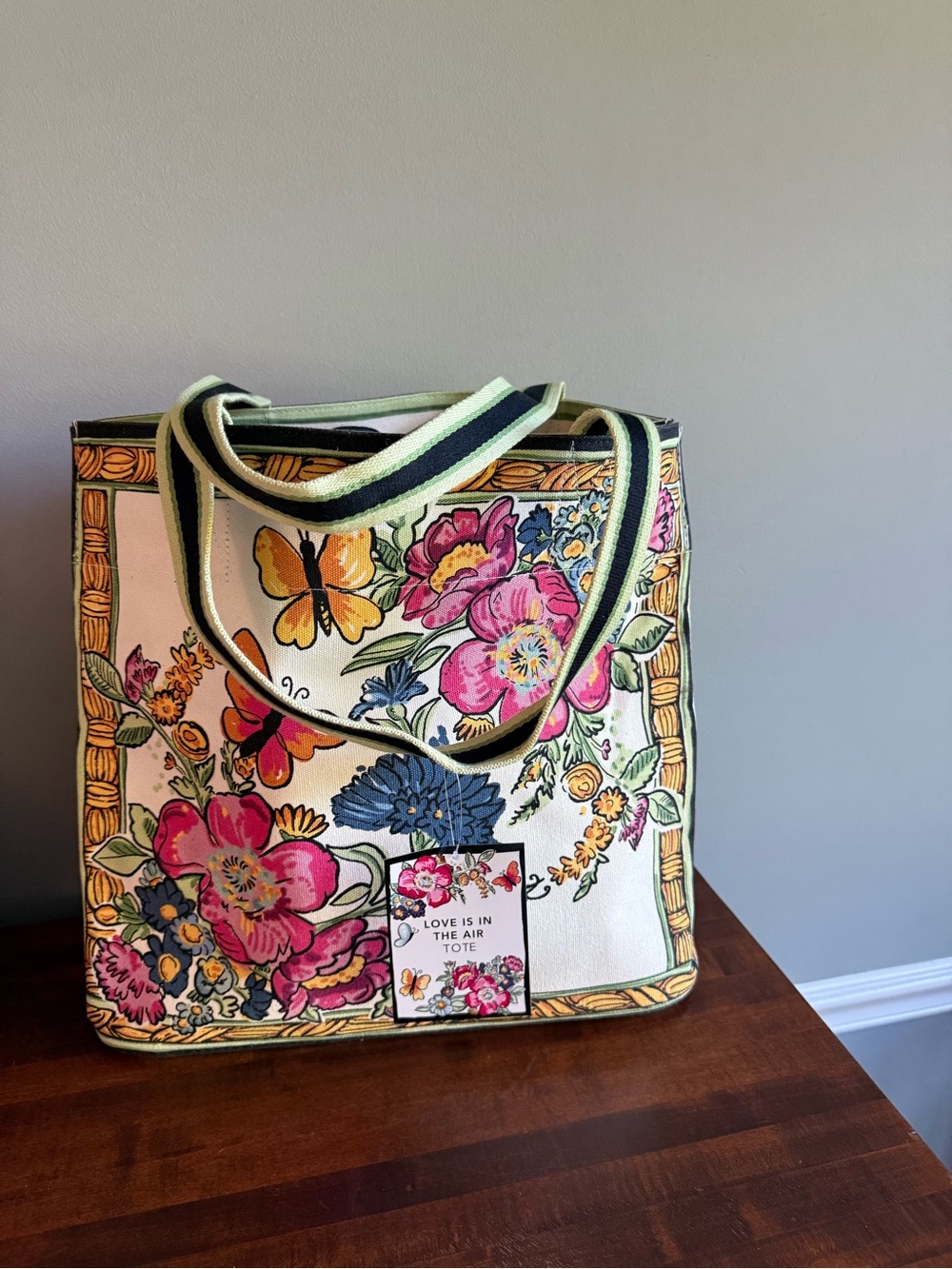 BRIGHTON Love Is In The Air Canvas Tote